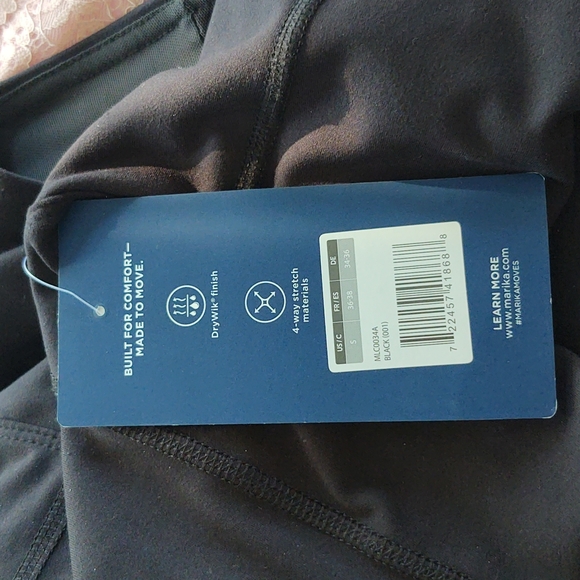 Marika Capri 18" Tummy Control Leggings Black Size Small - Picture 8 of 9